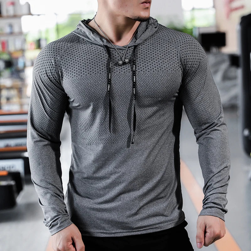 Men's Slim Fit Gym Hoodie Sweatshirt