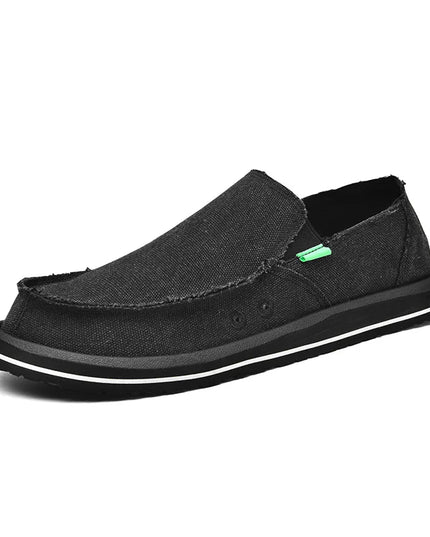 Men's Canvas Casual Sneakers & Loafers – Breathable Low-Top Shoes