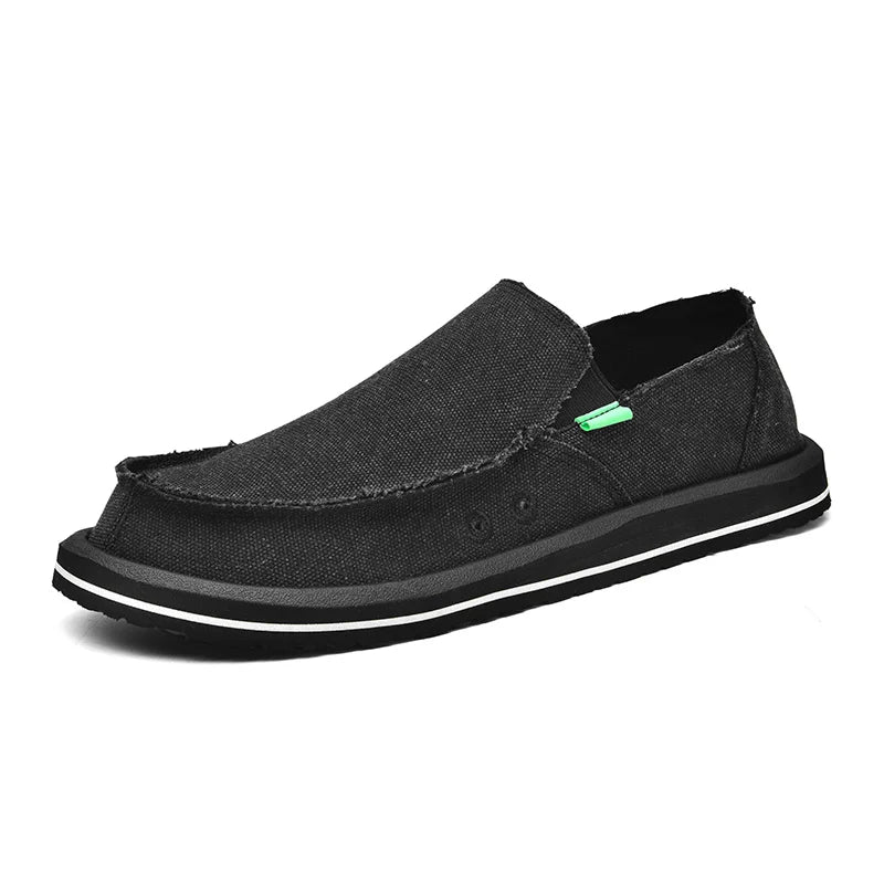 Men's Canvas Casual Sneakers & Loafers – Breathable Low-Top Shoes