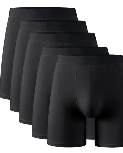 Men's Long Leg Boxer Briefs Multipack - 95% Bamboo Fiber & 5% Spandex