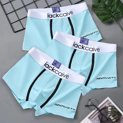 3-Pack Men's Cotton Boxer Briefs - Breathable & Comfortable - Mixed Colors