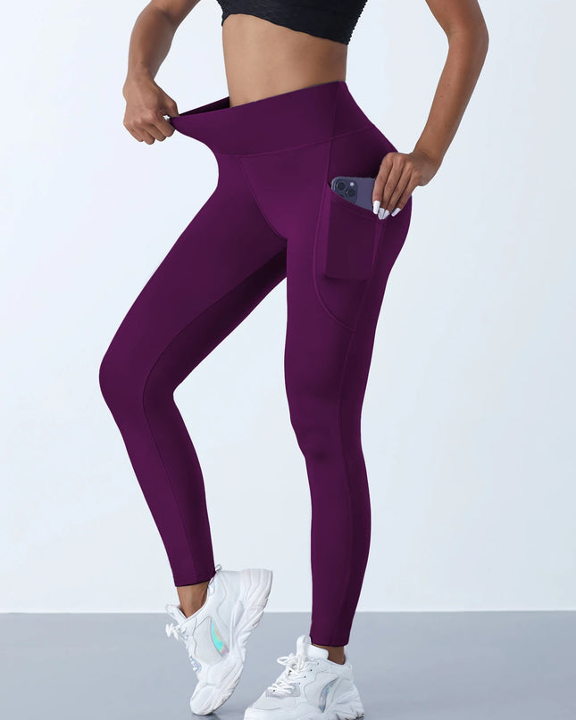 High-Waist Women's Stretch Leggings with Pockets