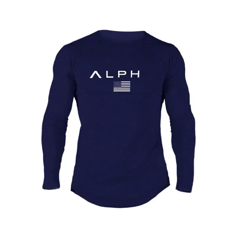 Men's Alph Fitness Cotton Casual Long Sleeve Sweater