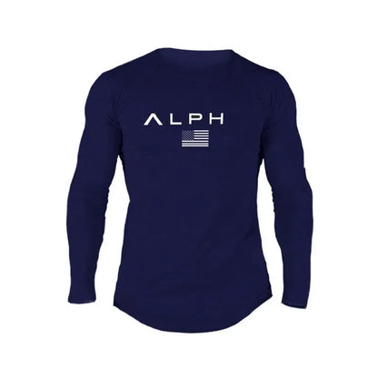 Men's Alph Fitness Cotton Casual Long Sleeve Sweater