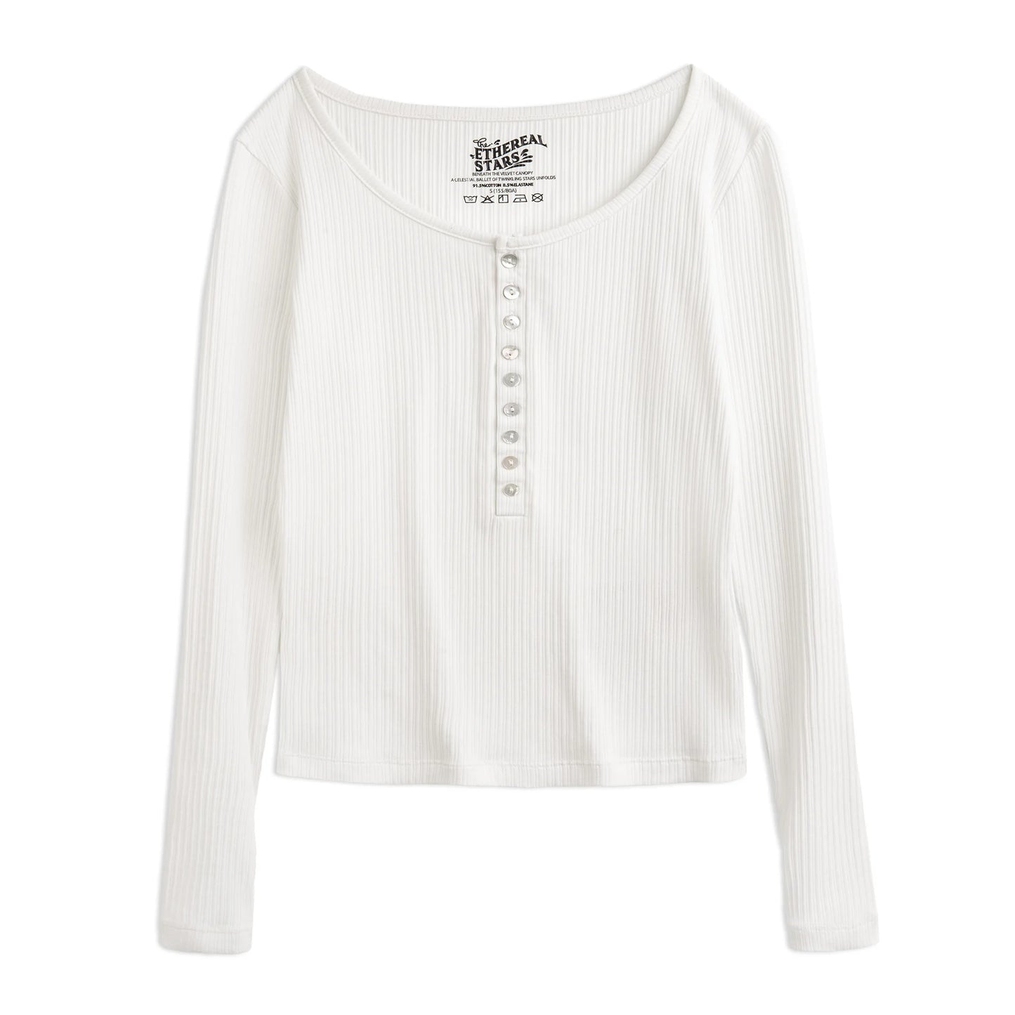 Slim-Fit Buttoned Henley Shirt for Women – Maden Women's Casual Top