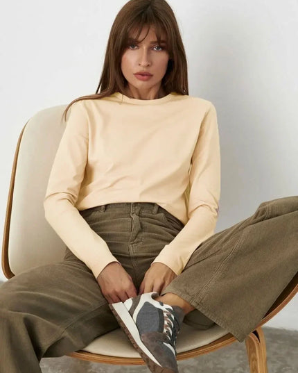 Losee Fit Long Sleeve Cotton Sweater for Women - Various Colors