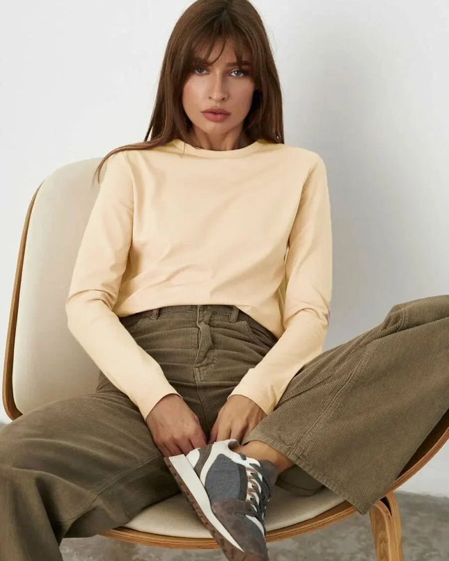 Losee Fit Long Sleeve Cotton Sweater for Women - Various Colors