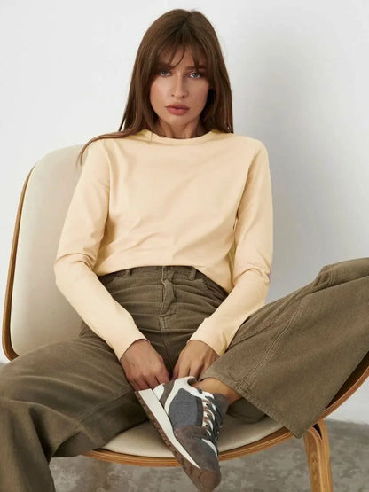 Losee Fit Long Sleeve Cotton Sweater for Women - Various Colors