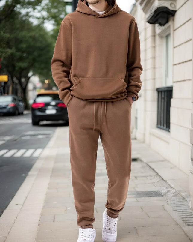 Men's Two-Piece Hoodie and Drawstring Jogger Set