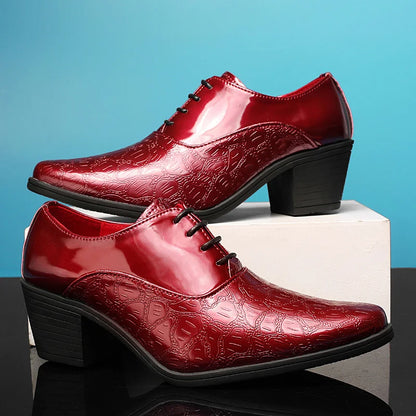 Luxury Men's Pointed Toe Elevation Shoes - Stylish Height-Enhancing Footwear
