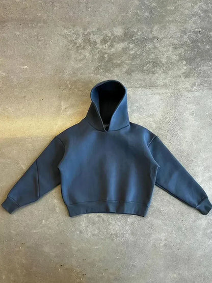 Men's Two-Piece Fleece Hooded Sweater and Loose Fit Sweatpants Set