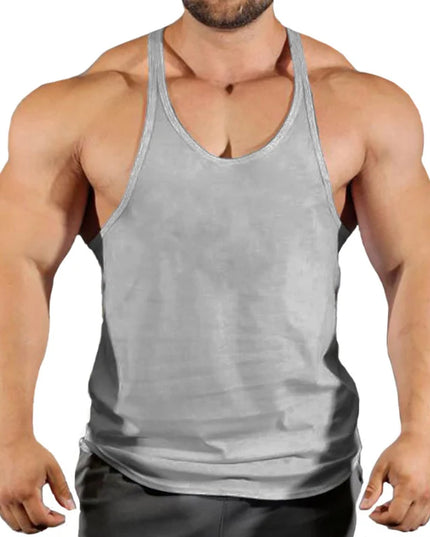 Men's Y-Back Cotton Tank Top – Breathable Activewear Vest