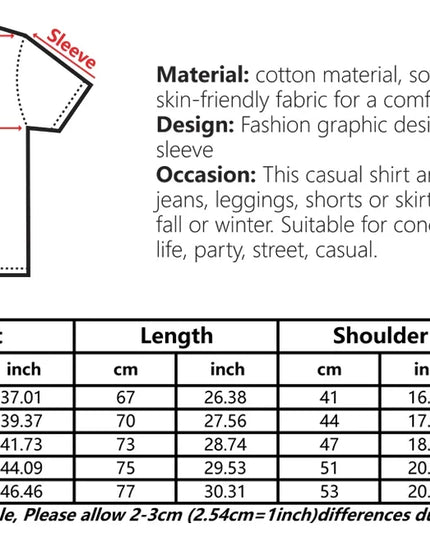 Women's Cherry Print Retro T-Shirt - Loose Half-Sleeve Top
