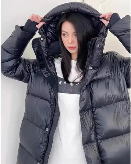 Women's Hooded Puffer Jacket – Cotton Padded, Insulated, Warm Coat for Women