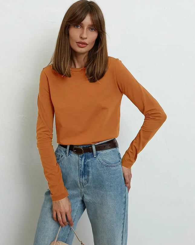 Losee Fit Long Sleeve Cotton Sweater for Women - Various Colors
