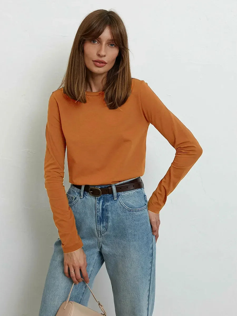 Losee Fit Long Sleeve Cotton Sweater for Women - Various Colors