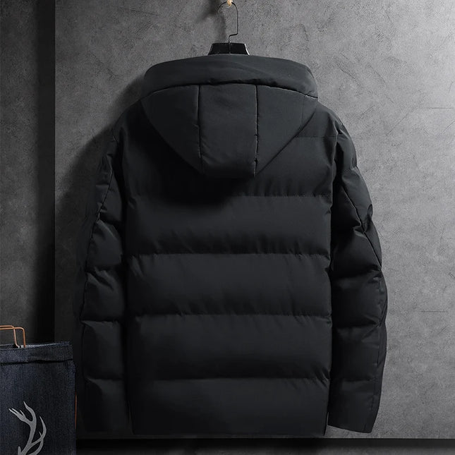 Men's Cotton Padded Hooded Parka Jacket – Warm, Stylish Winter Outerwear for Men