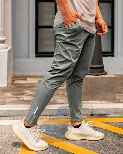 Men's Breathable Slim Ice Silk Sweatpants – Thin Sports Athletic Joggers for Men