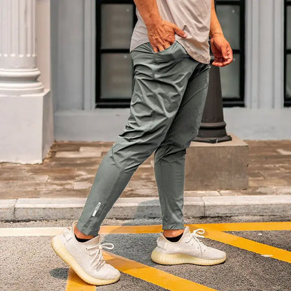 Men's Breathable Slim Ice Silk Sweatpants – Thin Sports Athletic Joggers for Men