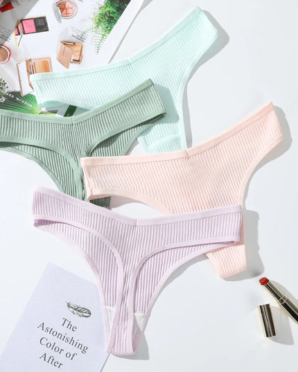 10Pack Women's Cotton Thongs - Comfortable Fit Thong's