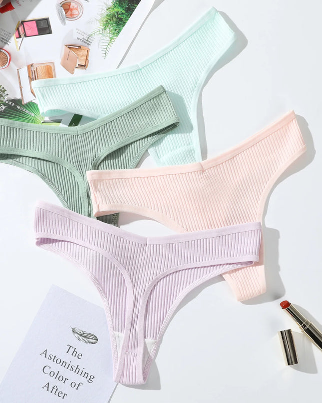 10Pack Women's Cotton Thongs - Comfortable Fit Thong's