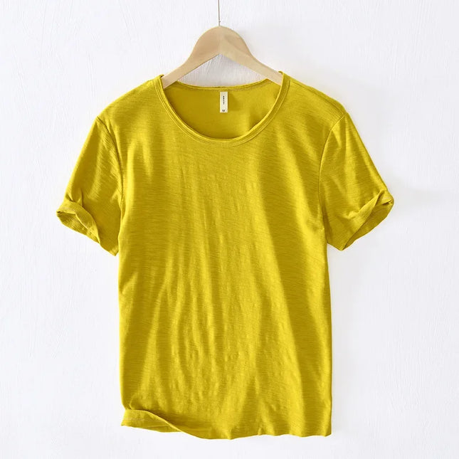 Men's Lightweight Cotton Slim-Fit T-Shirt - Breathable and Comfortable Tee