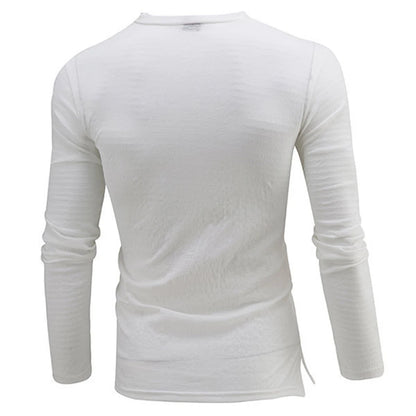 Men's Slim Fit Long Sleeve Deep V-Neck Sheer Sweater