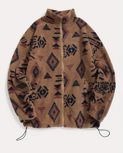 Women's Aztec Print Zipper Jacket