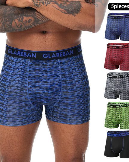 5-Piece Pack Men's Boxer Shorts – Comfortable, Breathable Men's Underwear Set