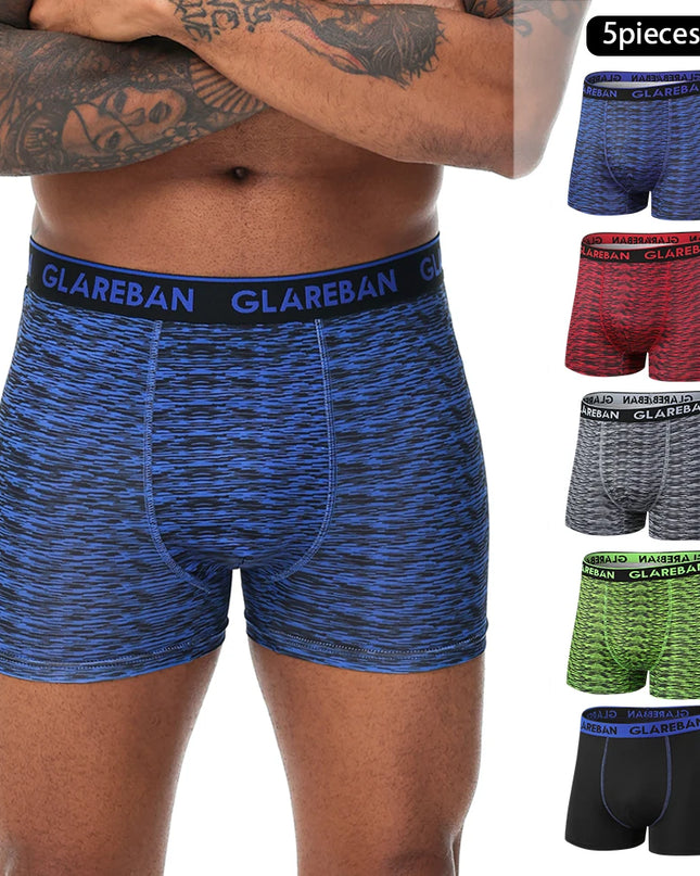 5-Piece Pack Men's Boxer Shorts – Comfortable, Breathable Men's Underwear Set