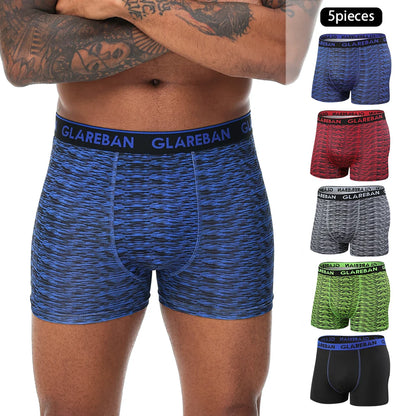 5-Piece Pack Men's Boxer Shorts – Comfortable, Breathable Men's Underwear Set