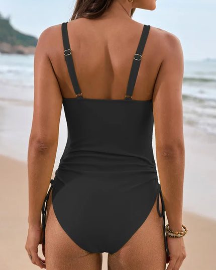 Women's One-Piece Swimsuit with Push-Up Support - Stylish Beachwear