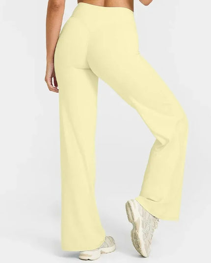 Women's Mid-Waist Straight-Leg Sweat Pants in Soft Butter Fabric