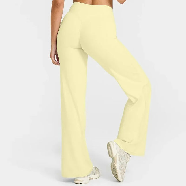 Women's Mid-Waist Straight-Leg Sweat Pants in Soft Butter Fabric