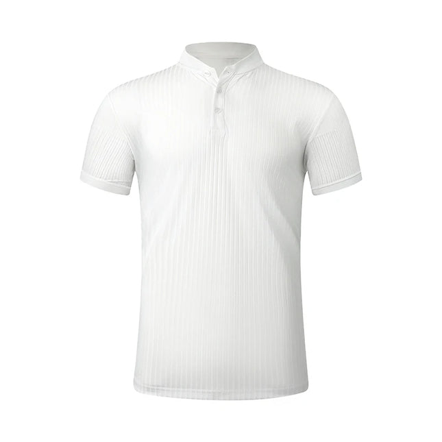 Men's Breathable Button-Up T-Shirt