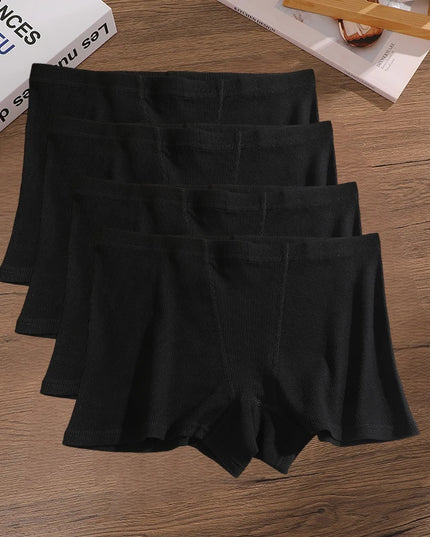 4-Pack Women's Cotton Lace Seamless Boxer Briefs