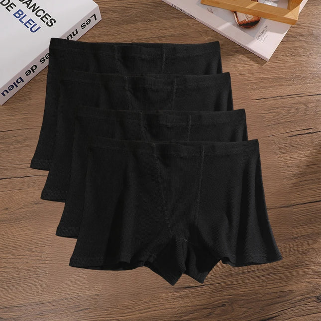 4-Pack Women's Cotton Lace Seamless Boxer Briefs