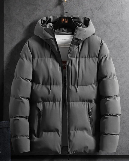 Men's Cotton Padded Hooded Parka Jacket – Warm, Stylish Winter Outerwear for Men