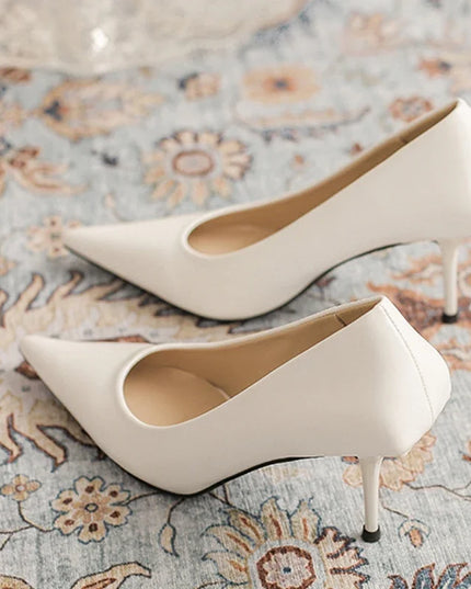 Eiyken Elegant Pointed Toe Slip-On High Heels for Women