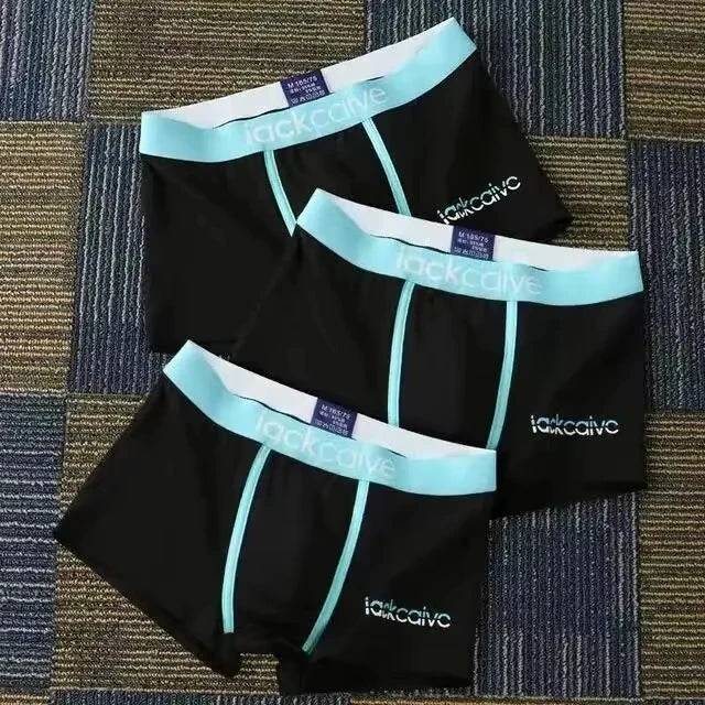 3-Pack Men's Cotton Boxer Briefs - Breathable & Comfortable - Mixed Colors