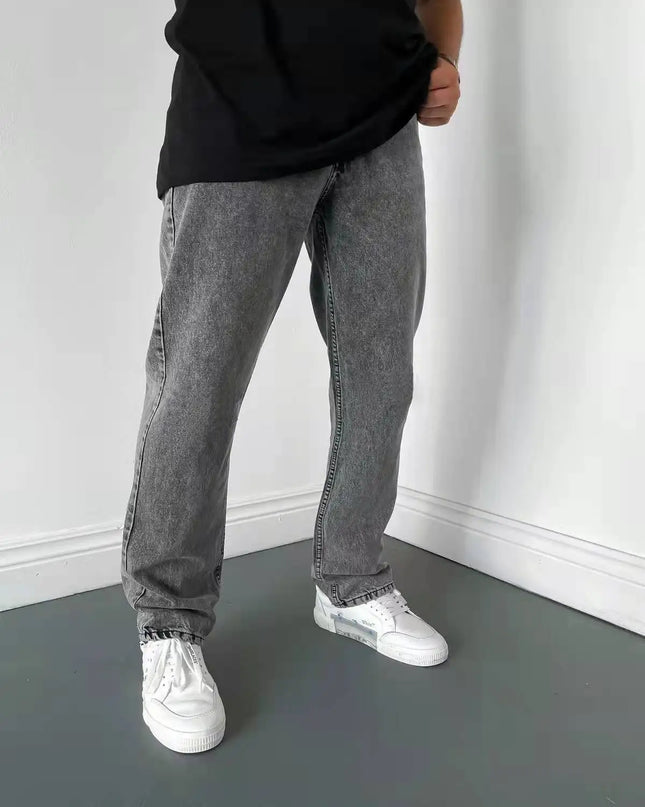 Casual Men's Straight Fit Stretch Denim Jeans