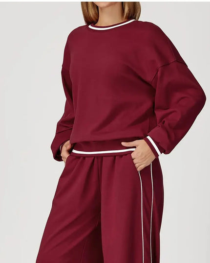 Women's Two-Piece Sweater and Sweatpants/Shorts Set