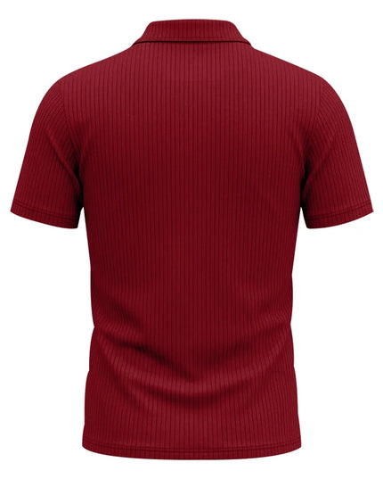 Men's Slim-Fit Knitted V-Neck Short-Sleeve Breathable T-Shirt