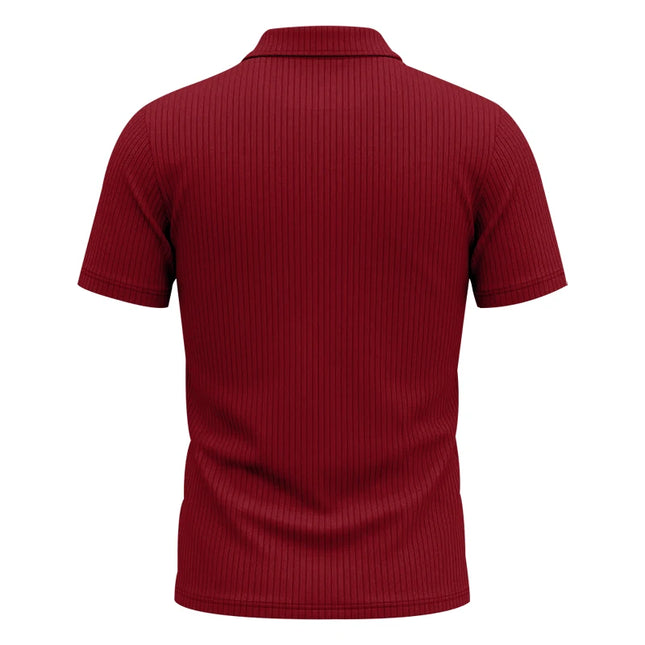 Men's Slim-Fit Knitted V-Neck Short-Sleeve Breathable T-Shirt