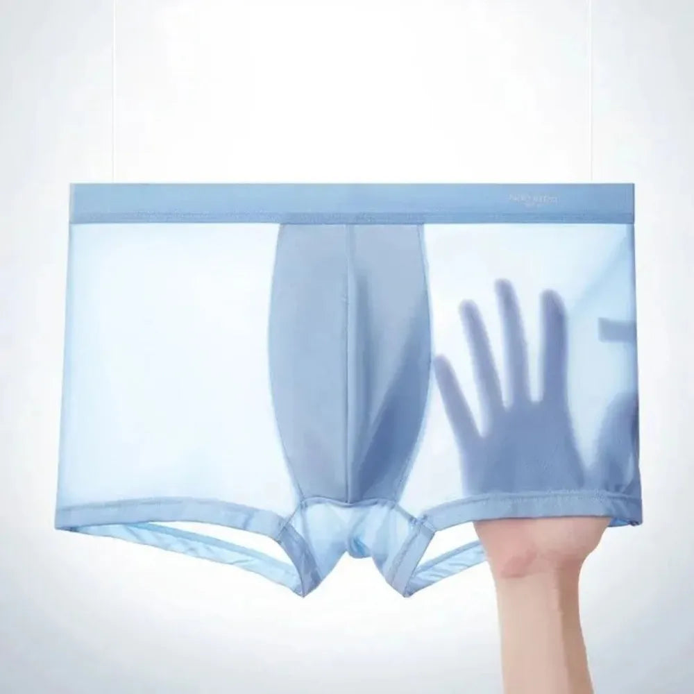 4-Pack Men's Ice Silk Boxer Shorts - Breathable and Lightweight Underwear