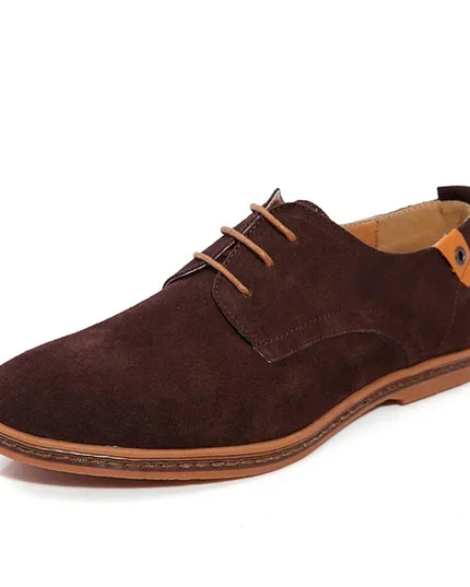 Men's Casual Faux Suede Lace-Up Shoes - Various Colors