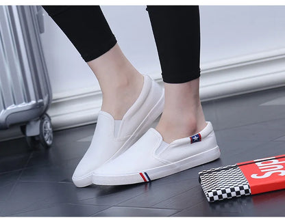 Men's Slip-On Canvas Sneakers - Breathable Casual Flats