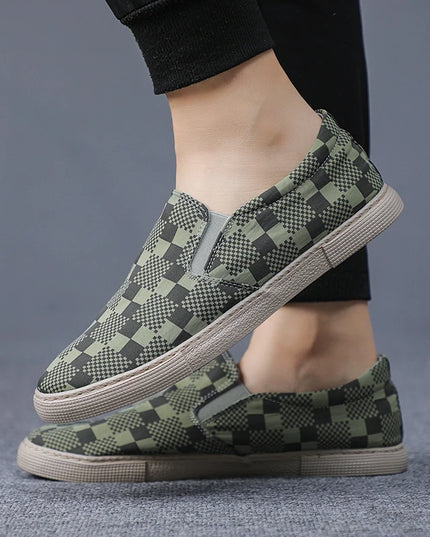 Men's Slip-On Canvas Shoes - Low Profile, Breathable, Lightweight, Casual Style