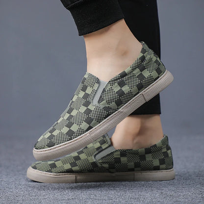 Men's Slip-On Canvas Shoes - Low Profile, Breathable, Lightweight, Casual Style