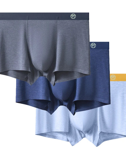 3-Pack Bamboo Fiber Men's Breathable Boxer Briefs – Comfortable, Eco-Friendly Men’s Underwear Set